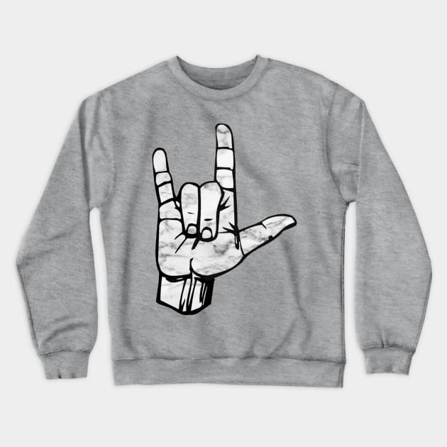 ily hand Crewneck Sweatshirt by nickel_nicole